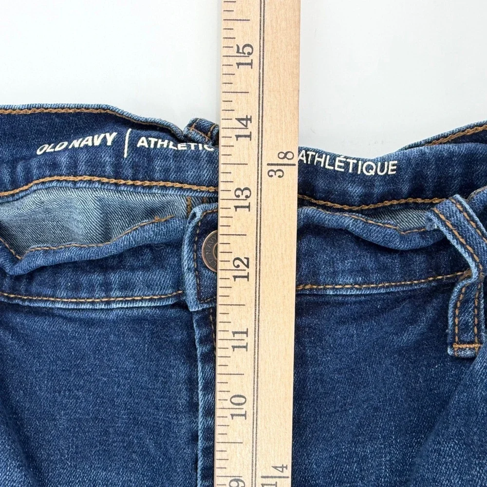 Old Navy Mens Athletic Fit Jeans 38x32 Dark Blue Denim Stretch